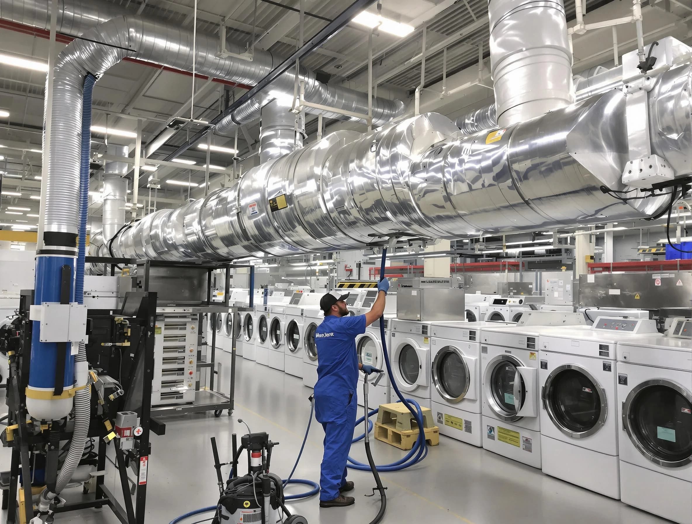 Natick Dryer Vent Cleaning team performing heavy-duty industrial dryer vent cleaning in Natick